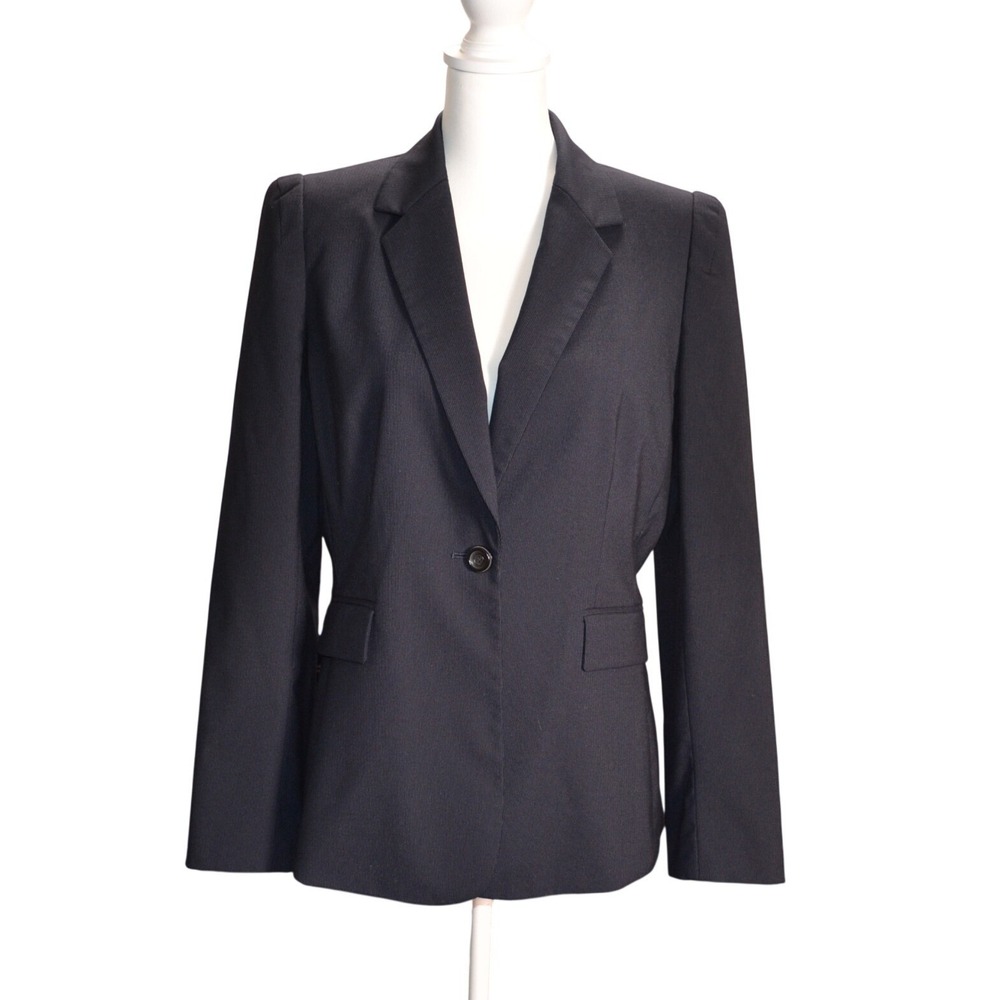 Alex Marie Blazer Women 10 Navy Blue Excellent Single Button Professional Office
